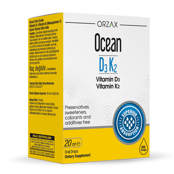 Дієтична добавка з вітаміном D та вітаміном K2 (Менакінон-7) Orzax Ocean D3K2, 20 мл D3K220 фото