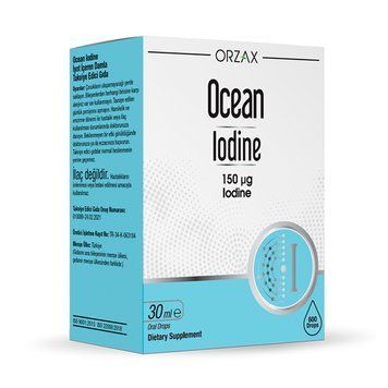 Дієтична добавка для щитовидної залози, з вмістом йоду Orzax Ocean Iodine 150 мкг, краплі 30 мл Iodine_150 фото