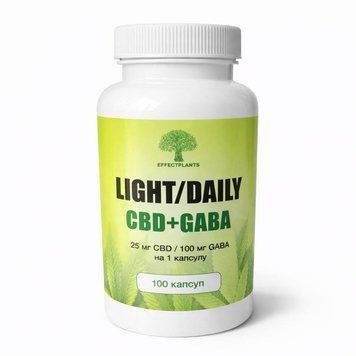 Біодобавка Light/Daily CBD + GABA 100 капсул 50 грам 04263 фото