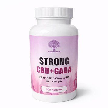 Біодобавка Strong CBD + GABA 100 капсул 50 грам 04265 фото