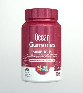 Вітамінні жувальні желейні цукерки для дітей Orzax Ocean Smart Gummies Sambucus, 60 од. Sambucus60 фото